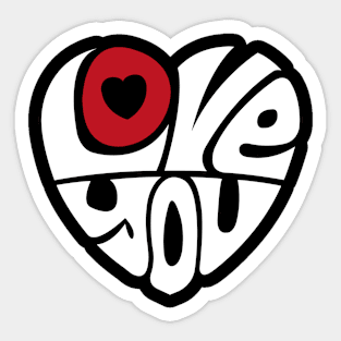 Love You - WHITE Sticker